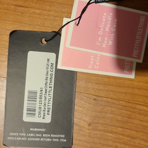 PrettyLittleThing Blue Corset Dress size 12 NWT - Picture 3 of 3